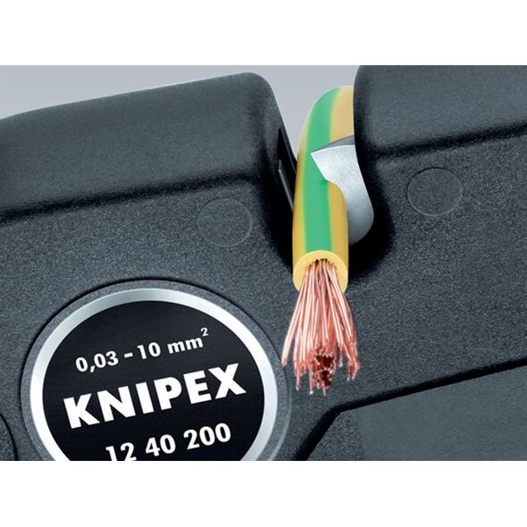 Knipex Szczypce do ściągania izolacji samonastawne 200mm (12 40 200 SB)