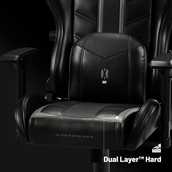 Fotel Diablo Chairs X-Ray 2.0 King Size, Czarno-szary, XL