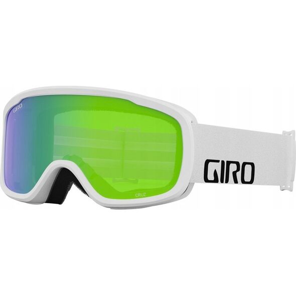 Giro Gogle zimowe GIRO CRUZ WHITE WORDMARK (Szyba lustrzana kolorowa LODEN GREEN 26% S2) (NEW 2023/2024)