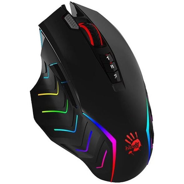 Mysz A4Tech A4tech Bloody Myš J95S Activated, podsvícená herní myš, 8000 DPI, USB, Černá