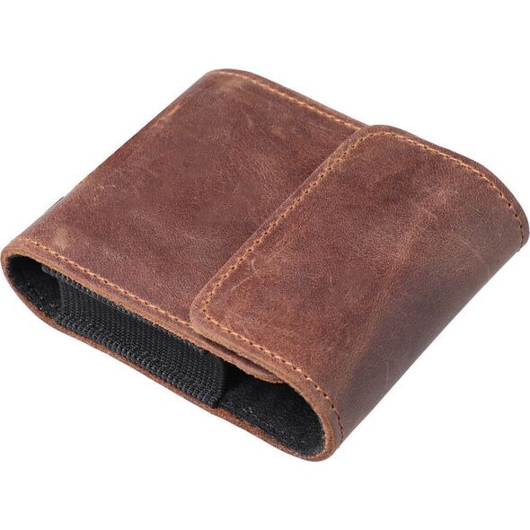 OEM Kabura uniwersalna do paska skórzana ROYAL Crazy Horse pozioma rozmiar V do SAMSUNG FLIP 1 / 2 / 3 / 4 / HUAWEI P50 Pocket / MOTOROLA RAZR 5G brązowa