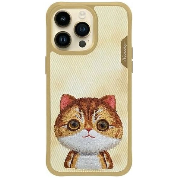 Nimmy case iPhone 15 Pro Max 6.7" khaki Big Eyed Pet 2.0 Cat
