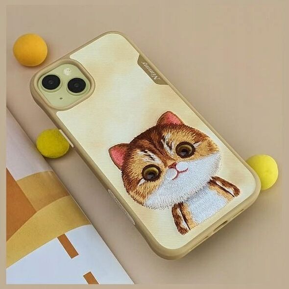 Nimmy case iPhone 15 Pro Max 6.7" khaki Big Eyed Pet 2.0 Cat