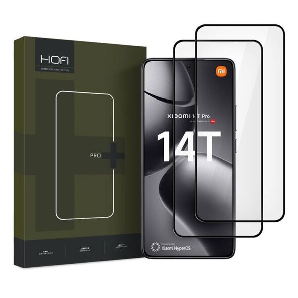 Tempered Glass Full Face Hofi Pro+ Xiaomi 14T/ 14T Pro Μαύρο (2 τεμ.) 5906302371099 5906302371099 έως και 12 άτοκες δόσεις