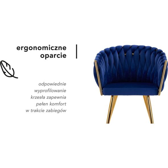 Activeshop 4Rico krzesło QS-GW06G aksamit granatowe