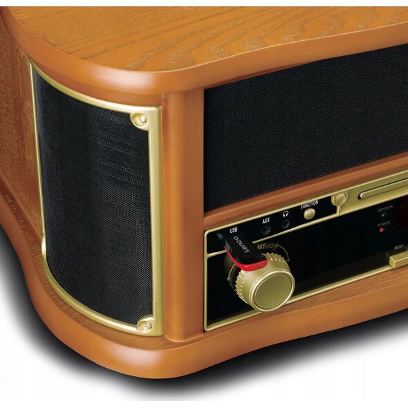 Gramofon Lenco LENCO TCD-2571 Plattenspieler Holzgeh. USB Kassette DAB+, Holz
