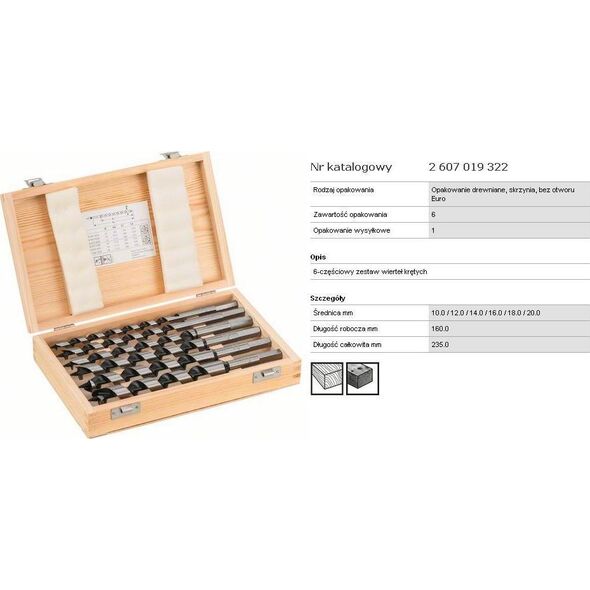 Wiertło Bosch Bosch Auger Set 6 pcs
