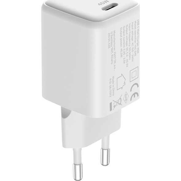 Ładowarka Yenkee Ładowarka sieciowa USB C 45W 3A Power delivery 3.0 QC3.0 Biała
