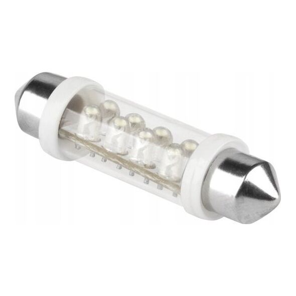 Vipow Żarówka samochodowa  LED 12V 10*42-8LED Sv8,5 biała