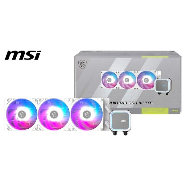 MSI MAG CORELIQUID A13 360 WHITE Σύστημα ψύξης υπολογιστή Μητρική πλακέτα, Επεξεργαστής All-in-one ψυγείο υγρού 12 cm Λευκό 1 τεμ. 14451309 4711377276689