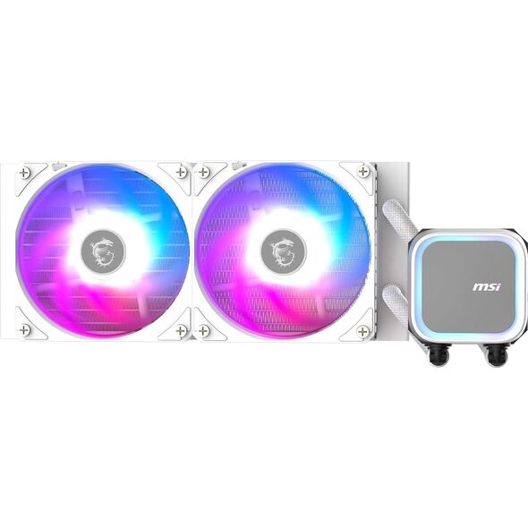 MSI MAG CORELIQUID A13 240 WHITE system chłodzenia komputerów Płyta główna, Procesor Chłodnica cieczy all-in-one 12 cm Biały 1 szt.