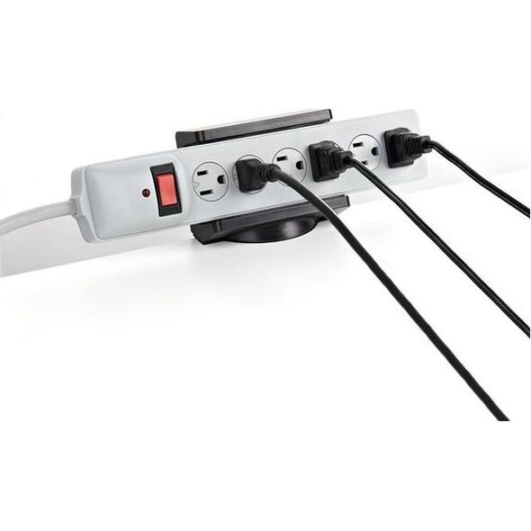 Organizer StarTech StarTech PWRSTRPCLMP organizator na kable Biurko Czarny 1 szt.