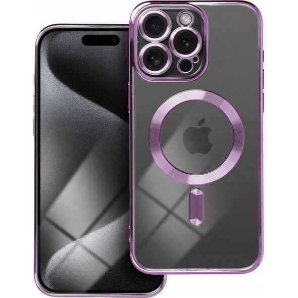 OEM Futerał ELECTRO MAG COVER kompatybilny z MagSafe do IPHONE 15 Pro fioletowy