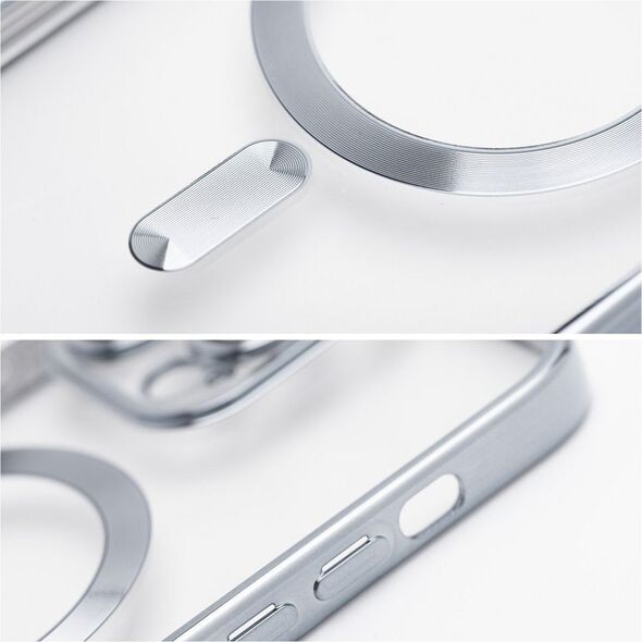 OEM Futerał ELECTRO MAG COVER kompatybilny z MagSafe do IPHONE 12 Pro Max srebrny