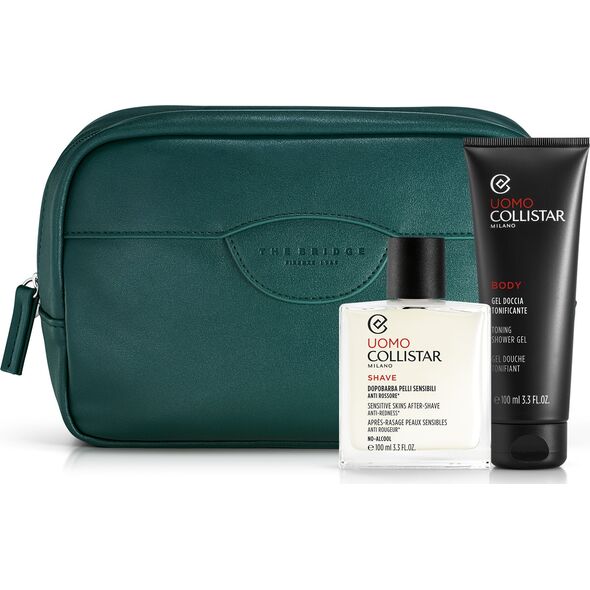 COLLISTAR_Sensitive Skin After Shave płyn po goleniu 100ml + żel pod prysznic 100ml + kosmetyczka