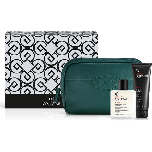 COLLISTAR_Sensitive Skin After Shave płyn po goleniu 100ml + żel pod prysznic 100ml + kosmetyczka