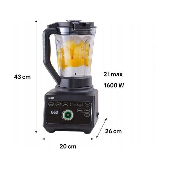 Blender kielichowy Braun BLENDER POWERBLEND 9 JB9040BK