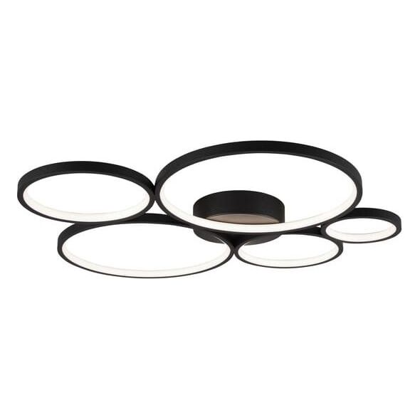 Lampa sufitowa Trio Nowoczesny plafon sufitowy czarny Trio RONDO LED 622610532