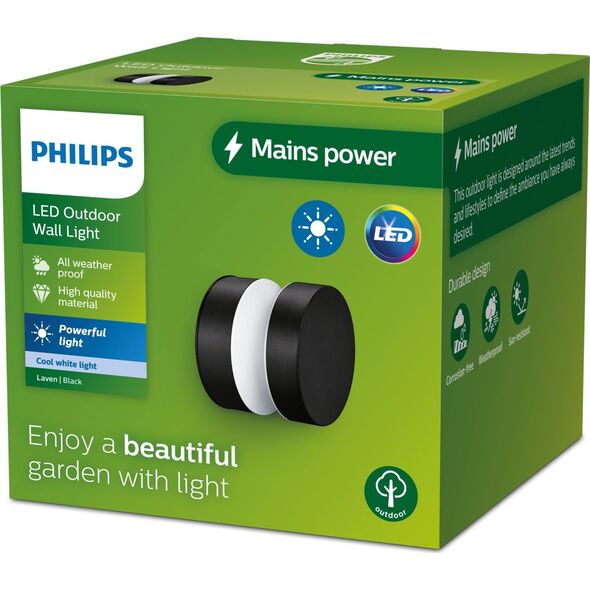 Kinkiet Philips WALL LED LIGHT LAVEN 6 W 40K IP44 BLACK