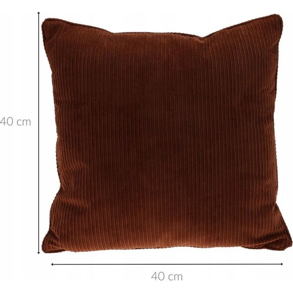 Home Styling Collection Διακοσμητικό μαξιλάρι κοτλέ με σωληνώσεις, 40 x 40 cm 14127182 8720573722728