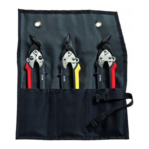 ZESTAW NOŻYC DO BLACHY IDEAL, 3SZT. ETUI