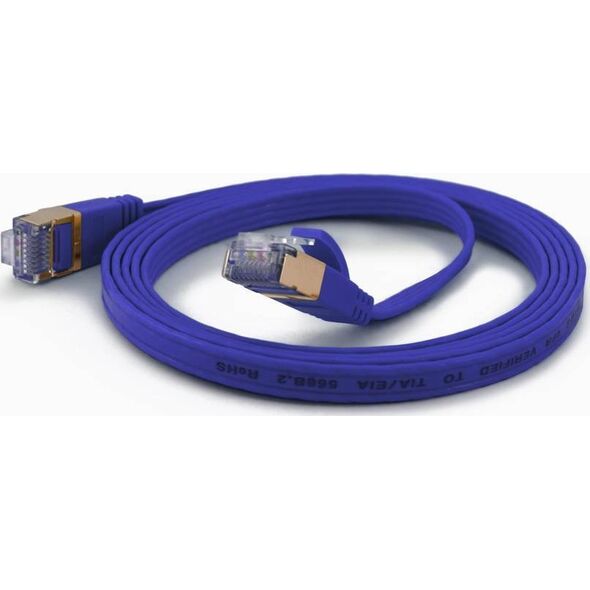 Wantec wantecWire Patchkabel CAT6A extraflach FTP blau 1,0m
