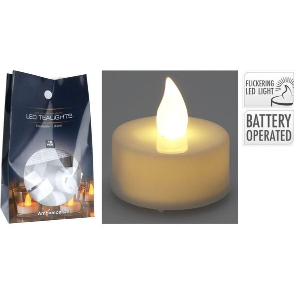 ZESTAW 15 ŚWIECZEK TEA LIGHT LED