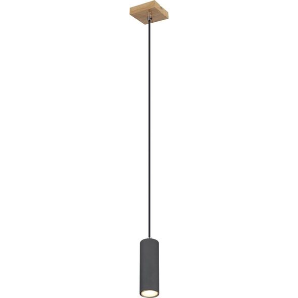 Lampa wisząca Globo Lampa wisząca Robby 57911HG do sypialni drewno grafitowa