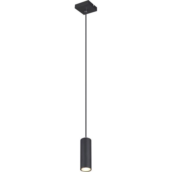 Lampa wisząca Globo Lampa wisząca Robby 57911HB okrągła do holu czarna chrom