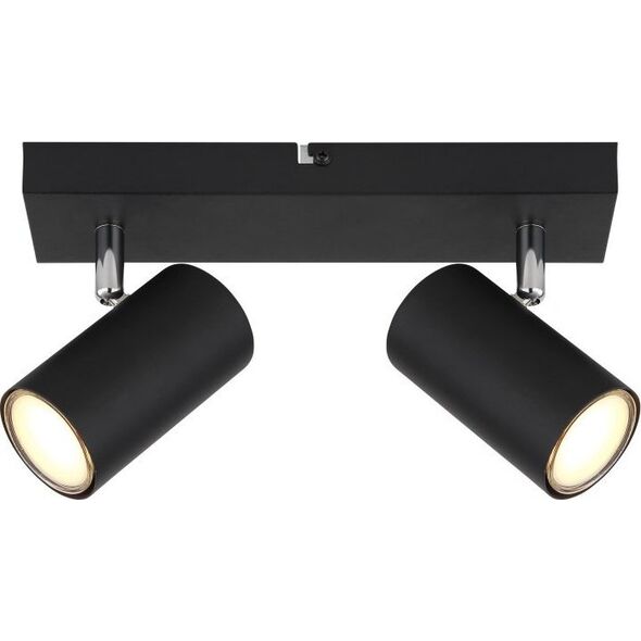 Lampa sufitowa Globo Sufitowa lampa reflektorowa Robby 57911-2B czarna chrom