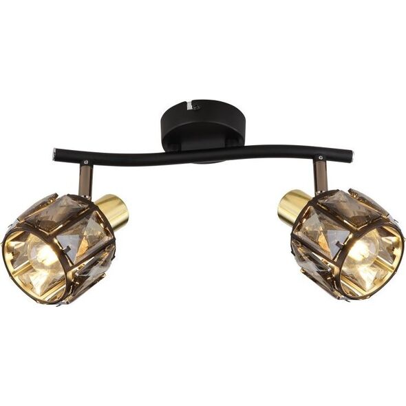 Lampa sufitowa Globo Lampa sufitowa Indiana 54357-2B z regulacją czarna przydymiona