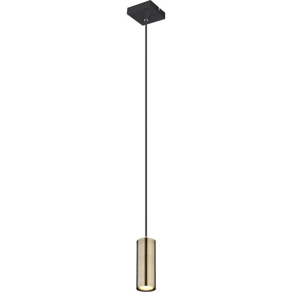 Lampa wisząca Globo Wisząca lampa Robby 57911HM do sypialni mosiądz czarna