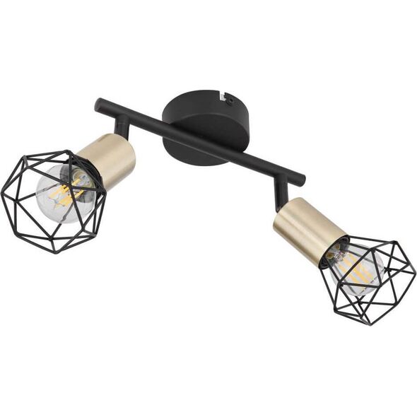 Lampa sufitowa Globo Sufitowa lampa Xara 54802S-2AB z regulacją czarna mosiądz