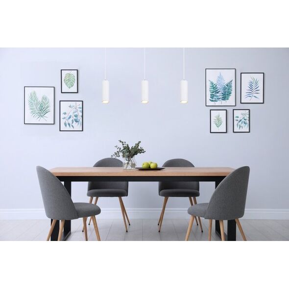 Lampa wisząca Globo Wisząca lampa Robby 57911HW loftowa tuba do pokoju biała