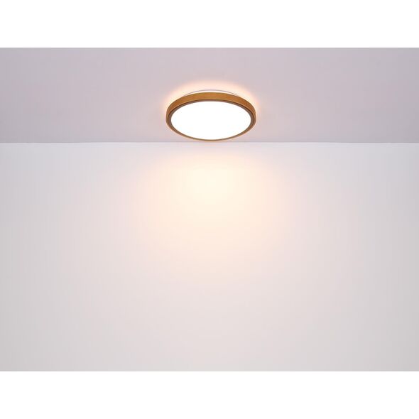 Lampa sufitowa Globo Lampa nasufitowa Bruno 41764-24 loftowa LED 24W drewniana