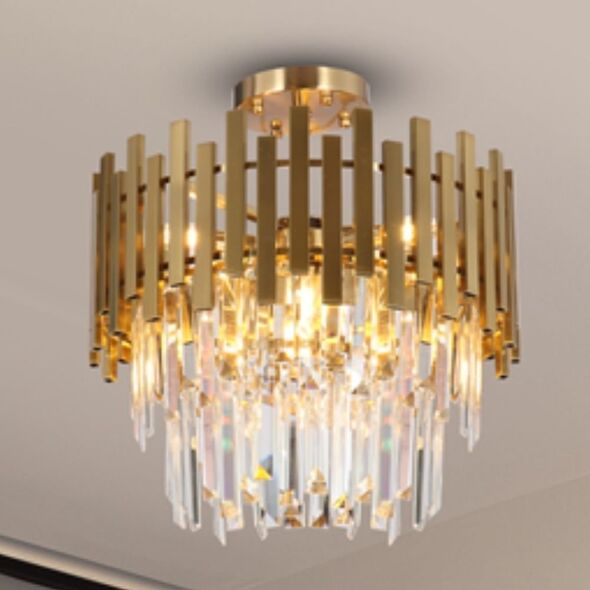 Lampa wisząca Milagro Sufitowa lampa glamour Aspen ML8810 Milagro kryształowa złota