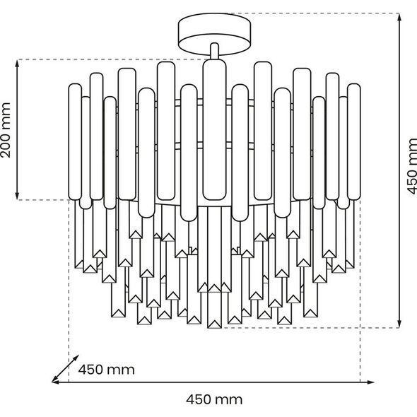 Lampa wisząca Milagro Sufitowa lampa glamour Aspen ML8810 Milagro kryształowa złota