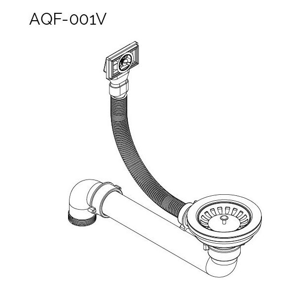 Zlewozmywak Aquasanita Quadro SQQ100, 601 Czarny metalik