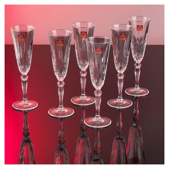 RCR RCR Crystal Melodia taurės šampanui, 6 vnt