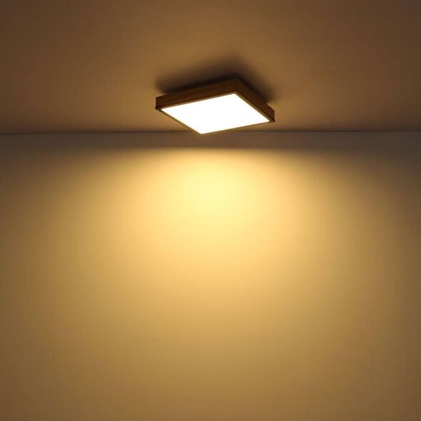 Lampa sufitowa Globo Skandynawska LAMPA sufitowa DORO 416080WD3 Globo ekologiczny plafon LED 36W 3000K do gabinetu drewno