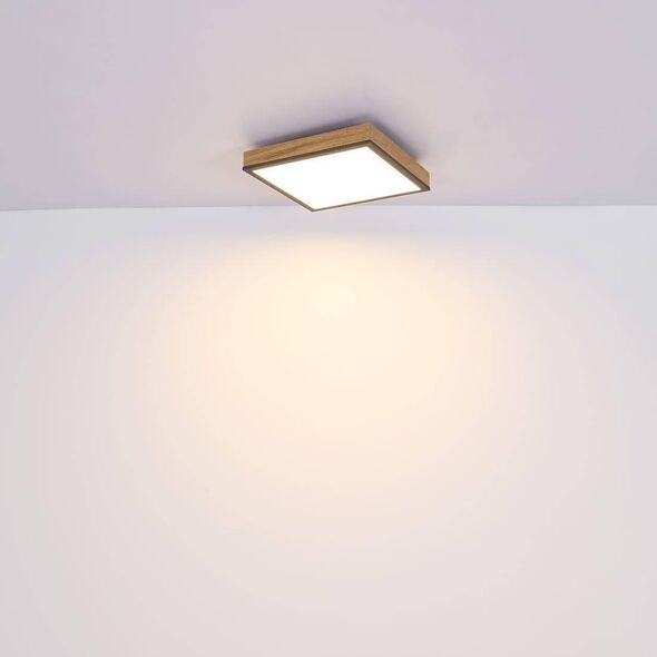 Lampa sufitowa Globo Skandynawska LAMPA sufitowa DORO 416080WD3 Globo ekologiczny plafon LED 36W 3000K do gabinetu drewno