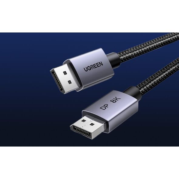 Kabel Ugreen Kabel UGREEN DP120 DisplayPort 1.4 8K60Hz 32.4Gbps 1m czarny