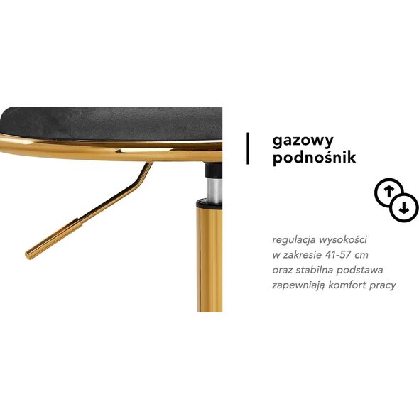 Activeshop 4Rico krzesło obrotowe QS-GW01G aksamit szare