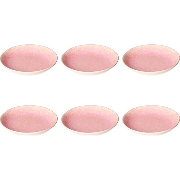 Novastyl ROSE&TULIPANI CONCERTO FUSE ROSA Zestaw 6 talerzy do zupy 21 cm
