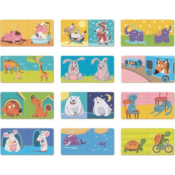 Dodo Puzzle 12x2 Zwierzęta - przeciwieństwa