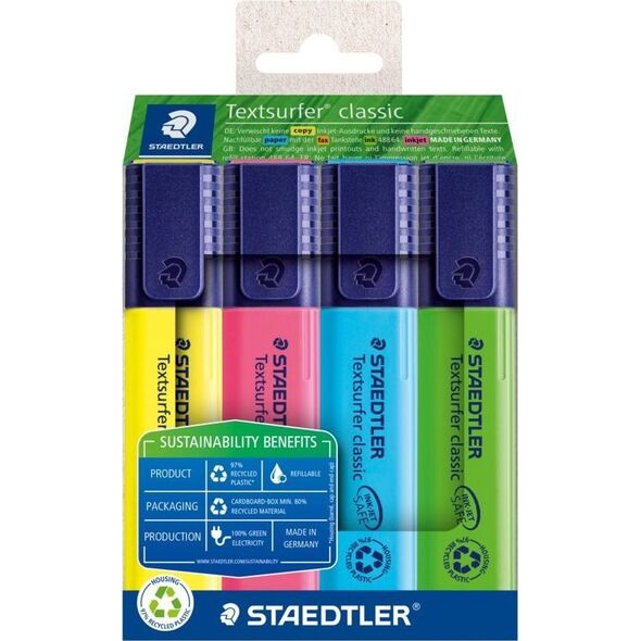 Staedtler STAEDTLER Textmarker Textsurfer classic 4er-Set sort. retail