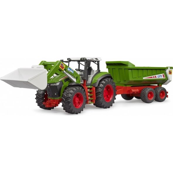 Bruder Traktor z ładowaczem czołowym i przyczepą BRUDER