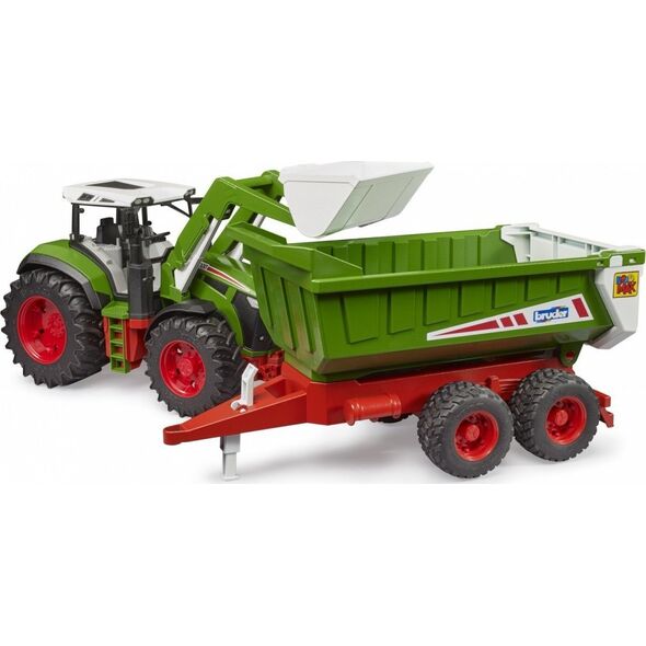 Bruder Traktor z ładowaczem czołowym i przyczepą BRUDER
