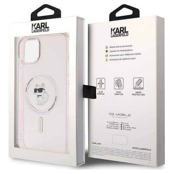 Karl Lagerfeld Karl Lagerfeld KLHMP15MHFCCNOP iPhone 15 Plus / 14 Plus 6.7" różowy/pink hardcase IML Choupette MagSafe