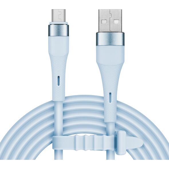 Kabel USB Kruger&Matz USB-A - microUSB 1 m Niebieski (KM1270-1BL)